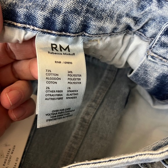 Womens Rebecca Minkoff 90s Short High Rise Relaxed Fit 5" Inseam Blue 8 NWT - Picture 8 of 11